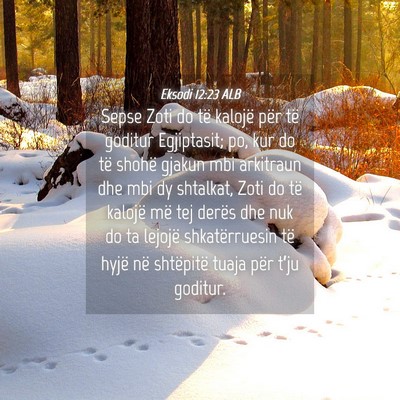 Picture 04 - Eksodi 12:23 ALB - Sepse Zoti do të kalojë për të goditur - Bible Verse Picture