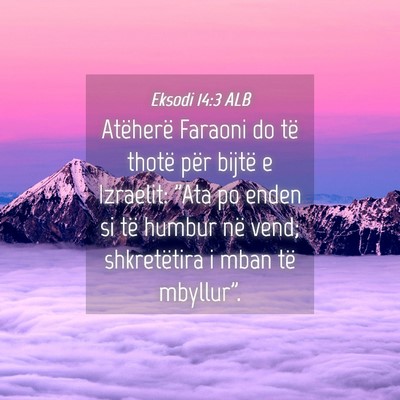 Picture 04 - Eksodi 14:3 ALB - Atëherë Faraoni do të thotë për bijtë e - Bible Verse Picture