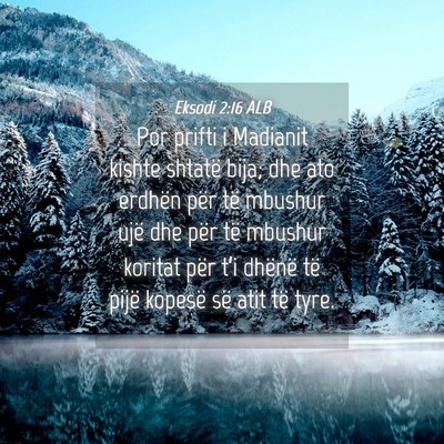 Picture 04 - Eksodi 2:16 ALB - Por prifti i Madianit kishte shtatë bija; dhe - Bible Verse Picture