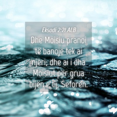 Picture 04 - Eksodi 2:21 ALB - Dhe Moisiu pranoi të banojë tek ai njeri; dhe - Bible Verse Picture