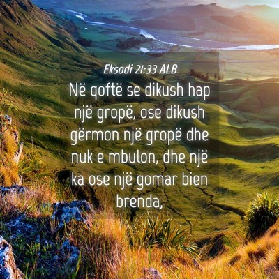 Picture 04 - Eksodi 21:33 ALB - Në qoftë se dikush hap një gropë, ose dikush - Bible Verse Picture