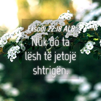 Picture 04 - Eksodi 22:18 ALB - Nuk do ta lësh të jetojë - Bible Verse Picture