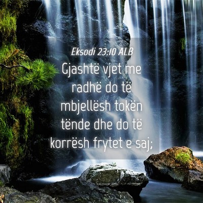 Picture 04 - Eksodi 23:10 ALB - Gjashtë vjet me radhë do të mbjellësh tokën - Bible Verse Picture