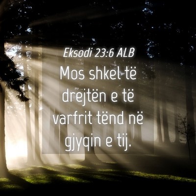Picture 04 - Eksodi 23:6 ALB - Mos shkel të drejtën e të varfrit tënd në - Bible Verse Picture