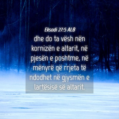 Picture 04 - Eksodi 27:5 ALB - dhe do ta vësh nën kornizën e altarit, në - Bible Verse Picture