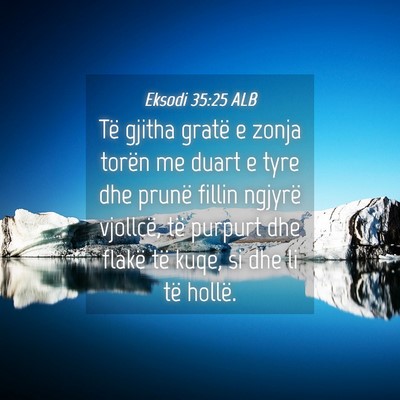 Picture 04 - Eksodi 35:25 ALB - Të gjitha gratë e zonja torën me duart e tyre - Bible Verse Picture