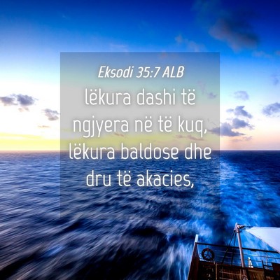 Picture 04 - Eksodi 35:7 ALB - lëkura dashi të ngjyera në të kuq, lëkura - Bible Verse Picture