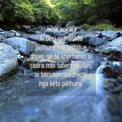 Picture 04 - Eksodi 36:14 ALB - Ai bëri gjithashtu pëlhura me leshin e dhive, - Bible Verse Picture
