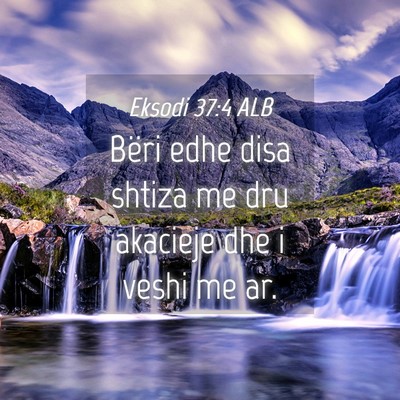 Picture 04 - Eksodi 37:4 ALB - Bëri edhe disa shtiza me dru akacieje dhe i - Bible Verse Picture