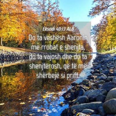 Picture 04 - Eksodi 40:13 ALB - Do ta veshësh Aaronin me rrobat e shenjta, do ta - Bible Verse Picture