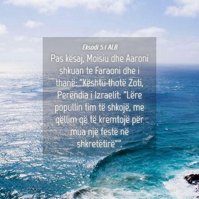 Picture 04 - Eksodi 5:1 ALB - Pas kësaj, Moisiu dhe Aaroni shkuan te Faraoni - Bible Verse Picture