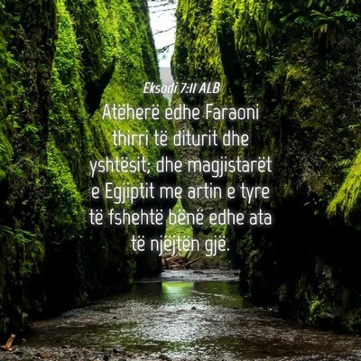 Picture 04 - Eksodi 7:11 ALB - Atëherë edhe Faraoni thirri të diturit dhe - Bible Verse Picture