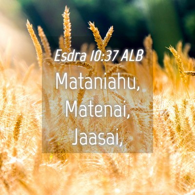 Picture 04 - Esdra 10:37 ALB - Mataniahu, Matenai, - Bible Verse Picture