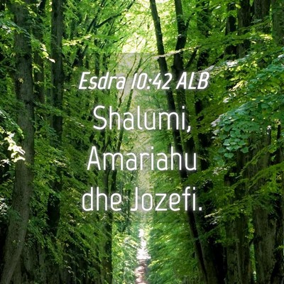 Picture 04 - Esdra 10:42 ALB - Shalumi, Amariahu dhe - Bible Verse Picture