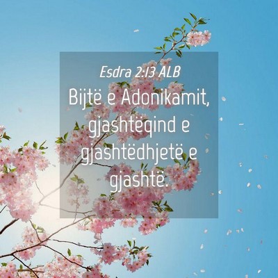 Picture 04 - Esdra 2:13 ALB - Bijtë e Adonikamit, gjashtëqind e - Bible Verse Picture