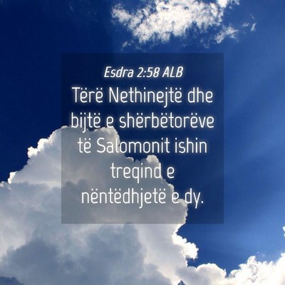 Picture 04 - Esdra 2:58 ALB - Tërë Nethinejtë dhe bijtë e shërbëtorëve - Bible Verse Picture