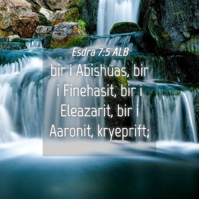 Picture 04 - Esdra 7:5 ALB - bir i Abishuas, bir i Finehasit, bir i Eleazarit, - Bible Verse Picture