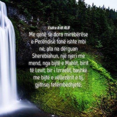 Picture 04 - Esdra 8:18 ALB - Me qenë se dora mirëbërëse e Perëndisë - Bible Verse Picture