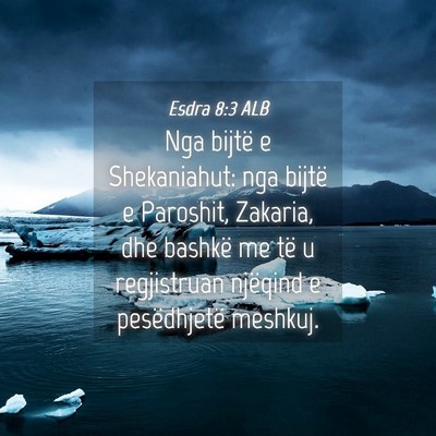 Picture 04 - Esdra 8:3 ALB - Nga bijtë e Shekaniahut: nga bijtë e Paroshit, - Bible Verse Picture