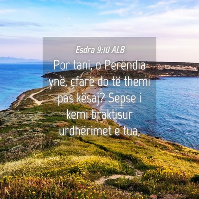 Picture 04 - Esdra 9:10 ALB - Por tani, o Perëndia ynë, çfarë do të themi - Bible Verse Picture