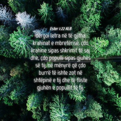 Picture 04 - Ester 1:22 ALB - dërgoi letra në të gjitha krahinat e - Bible Verse Picture