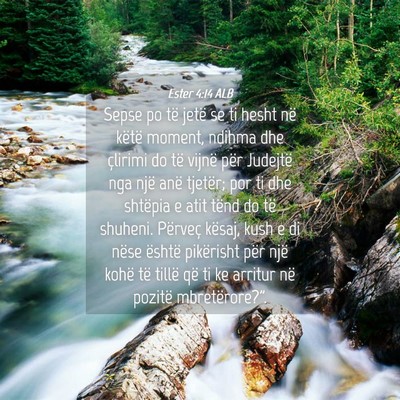 Picture 04 - Ester 4:14 ALB - Sepse po të jetë se ti hesht në këtë moment, - Bible Verse Picture