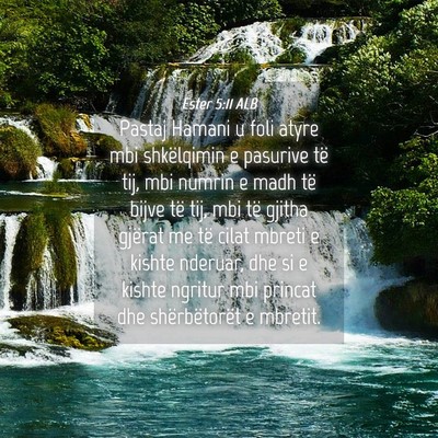 Picture 04 - Ester 5:11 ALB - Pastaj Hamani u foli atyre mbi shkëlqimin e - Bible Verse Picture