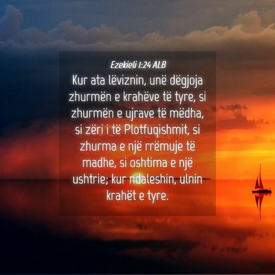 Picture 04 - Ezekieli 1:24 ALB - Kur ata lëviznin, unë dëgjoja zhurmën e - Bible Verse Picture