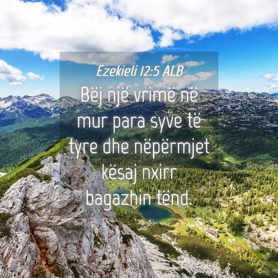 Picture 04 - Ezekieli 12:5 ALB - Bëj një vrimë në mur para syve të tyre dhe - Bible Verse Picture