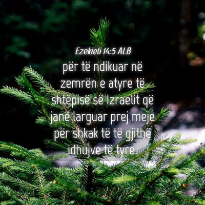 Picture 04 - Ezekieli 14:5 ALB - për të ndikuar në zemrën e atyre të - Bible Verse Picture