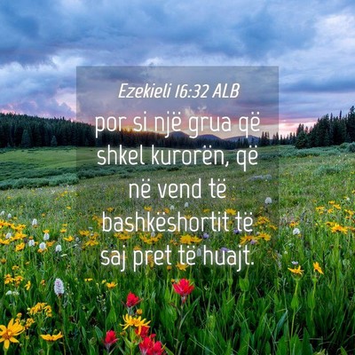 Picture 04 - Ezekieli 16:32 ALB - por si një grua që shkel kurorën, që në vend - Bible Verse Picture