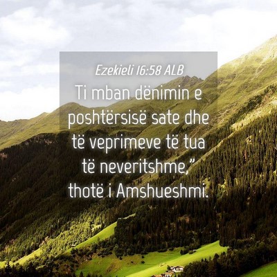 Picture 04 - Ezekieli 16:58 ALB - Ti mban dënimin e poshtërsisë sate dhe të - Bible Verse Picture