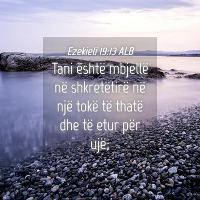 Picture 04 - Ezekieli 19:13 ALB - Tani është mbjellë në shkretëtirë në një - Bible Verse Picture