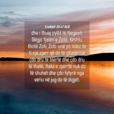 Picture 04 - Ezekieli 20:47 ALB - dhe i thuaj pyllit të Negevit: Dëgjo fjalën e - Bible Verse Picture