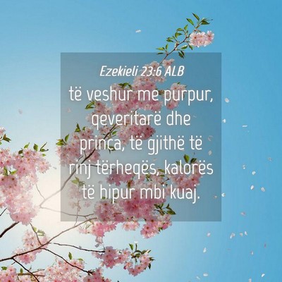 Picture 04 - Ezekieli 23:6 ALB - të veshur me purpur, qeveritarë dhe princa, të - Bible Verse Picture