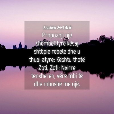 Picture 04 - Ezekieli 24:3 ALB - Propozoji një shëmbëlltyrë kësaj shtëpie - Bible Verse Picture