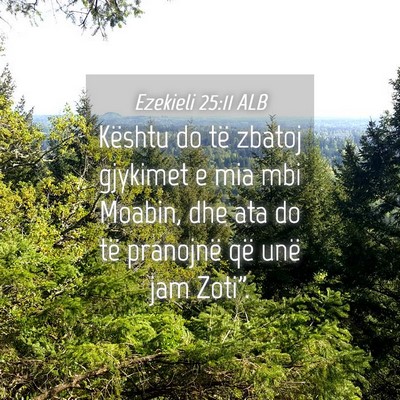 Picture 04 - Ezekieli 25:11 ALB - Kështu do të zbatoj gjykimet e mia mbi Moabin, - Bible Verse Picture