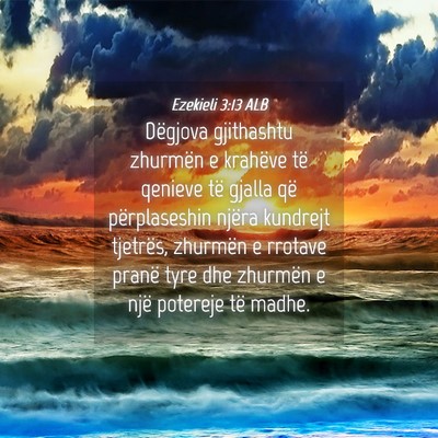 Picture 04 - Ezekieli 3:13 ALB - Dëgjova gjithashtu zhurmën e krahëve të - Bible Verse Picture