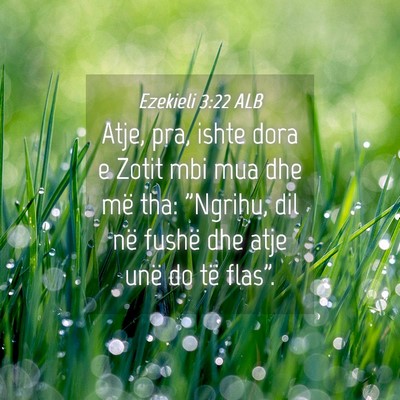Picture 04 - Ezekieli 3:22 ALB - Atje, pra, ishte dora e Zotit mbi mua dhe më - Bible Verse Picture
