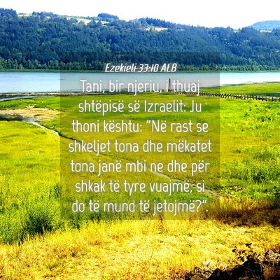 Picture 04 - Ezekieli 33:10 ALB - Tani, bir njeriu, i thuaj shtëpisë së - Bible Verse Picture