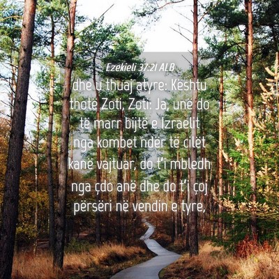 Picture 04 - Ezekieli 37:21 ALB - dhe u thuaj atyre: Kështu thotë Zoti, Zoti: Ja, - Bible Verse Picture