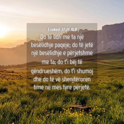 Picture 04 - Ezekieli 37:26 ALB - Do të lidh me ta një besëlidhje paqeje; do të - Bible Verse Picture