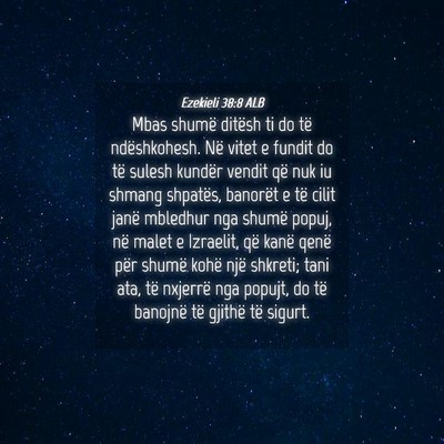 Picture 04 - Ezekieli 38:8 ALB - Mbas shumë ditësh ti do të ndëshkohesh. Në - Bible Verse Picture