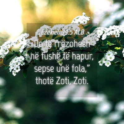 Picture 04 - Ezekieli 39:5 ALB - Do të rrëzohesh në fushë të hapur, sepse - Bible Verse Picture