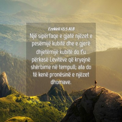 Picture 04 - Ezekieli 45:5 ALB - Një sipërfaqe e gjatë njëzet e pesëmijë - Bible Verse Picture