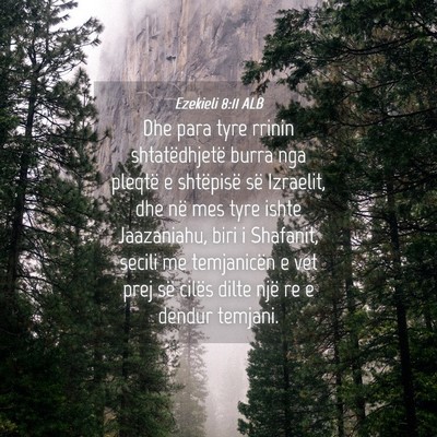 Picture 04 - Ezekieli 8:11 ALB - Dhe para tyre rrinin shtatëdhjetë burra nga - Bible Verse Picture