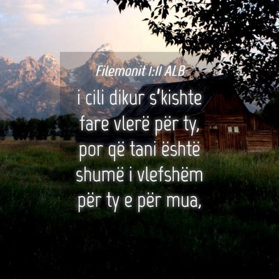 Picture 04 - Filemonit 1:11 ALB - i cili dikur s’kishte fare vlerë për ty, por - Bible Verse Picture