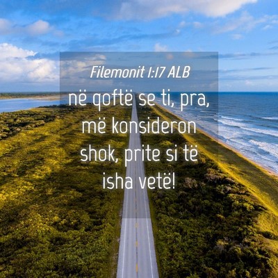 Picture 04 - Filemonit 1:17 ALB - në qoftë se ti, pra, më konsideron shok, prite - Bible Verse Picture