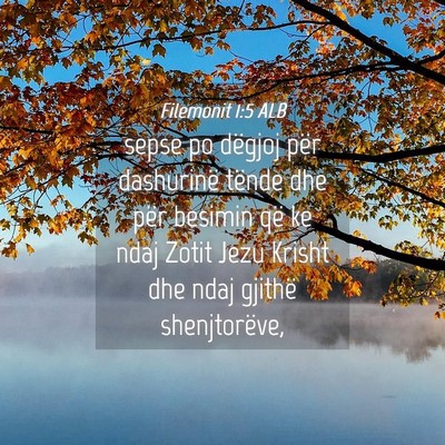 Picture 04 - Filemonit 1:5 ALB - sepse po dëgjoj për dashurinë tënde dhe për - Bible Verse Picture
