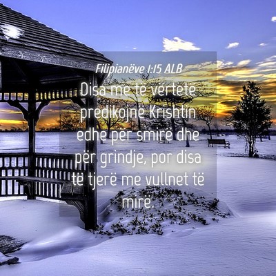 Picture 04 - Filipianëve 1:15 ALB - Disa me të vërtetë predikojnë Krishtin edhe - Bible Verse Picture